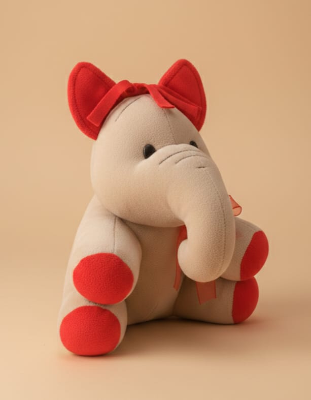 Peluche Elefante Rojo